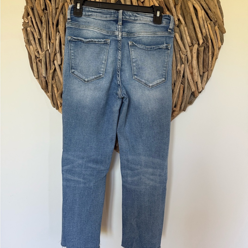 Vervet Classic Blue Distressed Ankle Jeans - Picture 2 of 3